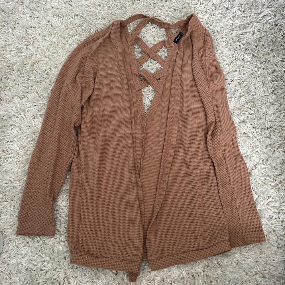 Beige cardigan, Popular Basics brand, L